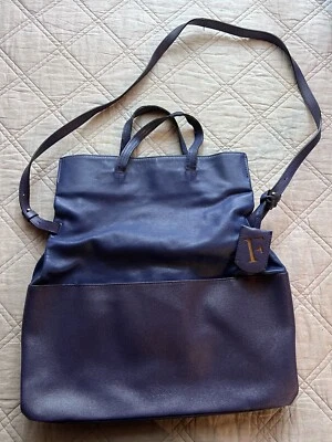 Furla Blue Leather Bag With Strap - Image 1 of 4