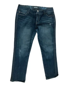 Express Jeans Ankle Boyfriend Womens Size 10 Low Rise Medium Wash Denim - Picture 1 of 3