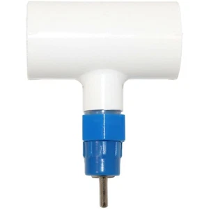 4er PACK EINSCHRAUBBARE TRÄNKE NIPPEL & 1/2" PVC T-STÜCK FITTINGE HUHN GEFLÜGEL - Bild 1 von 1