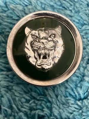 "Jaguar 2000-2006 tapacubos central verde plata 2-1/4"" OD una (1) pieza" Foto 1 de 4