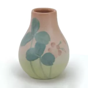 Rookwood Keramik matt floral Pergament Kleeblätter 1906 LNL Kunsthandwerk - Bild 1 von 5