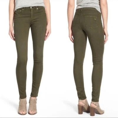 Pantalones de mezclilla ajustados Rag & Bone en verde militar talla 25 Foto 1 de 4