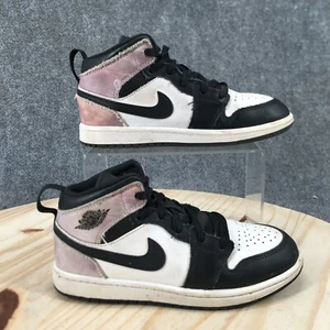 Nike Shoes Youth 2Y Jordan 1 Mid SE Zen Master Sneakers DM6215-001 Black White - Picture 1 of 17