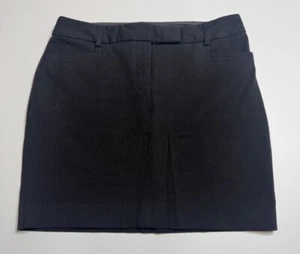 Express Damen schwarz Lagenlook Bleistiftrock Größe 2 Stretch Reißverschluss vorne Karriere - Bild 1 von 11