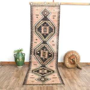 3x11 ft Red Vintage Runner, Turkish Runner, Handwoven, Bohemian Wool Runner - Picture 1 of 11