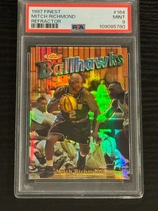 1997 Finest Rare Refractor Mitch Richmond /289 PSA MINT 9 (pop:2, higher:0) - Picture 1 of 2
