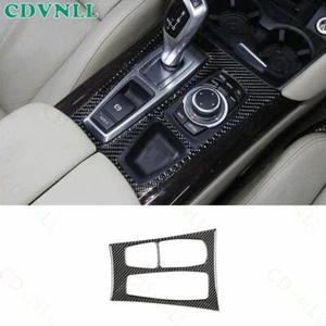 For BMW X5 X6 E70 E71 2008-2013 Real Carbon Fiber Console Gear Shift Panel Cover - Picture 1 of 8