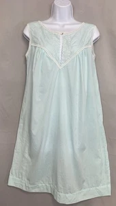 Vintage Komar Pull On Nightgown Midi Dress Blue Sz Small Made USA Y2K - Picture 1 of 8