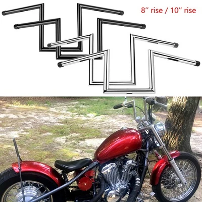 Barra Z de arrastre de manillar de 8" 10" de elevación 1" Ape Hanger para Honda Shadow VLX 600 Bobber Foto 1 de 4