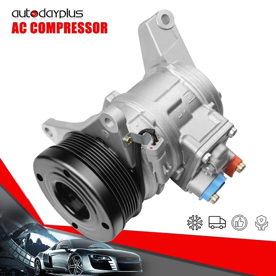 AC A/C Compressor For Chrysler Town & Country Dodge Caravan 96-00 10PA17J 57378 - Image 1 of 4