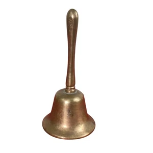 Antique Brass Teacher Hand Bell EV 4-1/4” - Picture 1 of 4