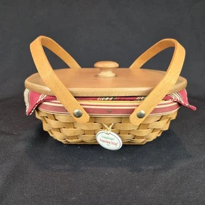 Longaberger Basket Tree Trimming 2006 Lid Liner Protector Octagonal Handles - Picture 1 of 16