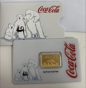PAMP x Coca-Cola 5g Feingoldbarren - Eisbär Edition - Limitiert 10.000 Auflage - Bild 1 von 1