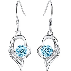 Silver Earrings Drop Dangle Jewellery 925 Sterling Hoop Huggie Gift Womens Girls - Picture 1 of 9