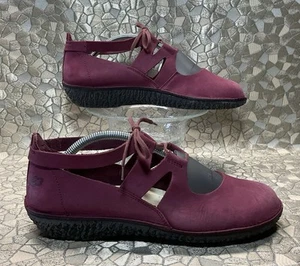 Loints Of Holland VANYA fustellato pizzo/lavatura nabuk ciliegia 41 donna 10 10,5 - Foto 1 di 19