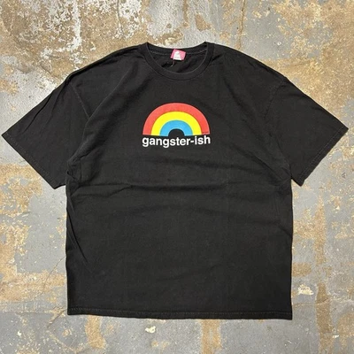 Y2K Enjoi “Gangster-ish” Black T shirt Men Size XL Skater Grunge Vintage - Image 1 of 4