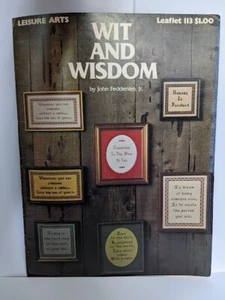 Artes Ocio Punto de Cruz Patrón INGENIO Y SABIDURÍA Citas Frases 1977 - Imagen 1 de 3