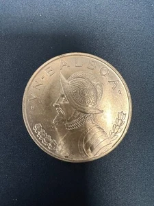 PANAMA 1947 90% SILVER 1 BALBOA. VASCO NUNEZ DE BALBOA BU UNCIRCULATED COIN - Picture 1 of 7