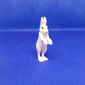 White Standing Bunny Rabbit PVC 2" Figure - Picture 1 of 4