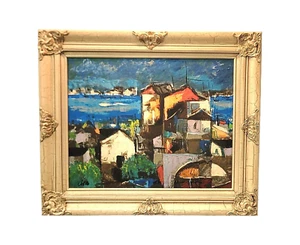 Paisaje urbano abstracto moderno enmarcado de colección pintado por artista pintura CISA - Imagen 1 de 11