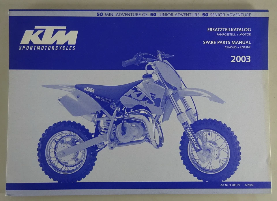 Catalogo Parti Telaio KTM 50 Mini Adventure GS / 50 Junior Adventure Anno 2003 - Immagine 1 di 1