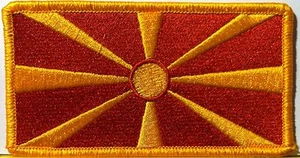 Parche de bandera de Macedonia con gancho sujetador adhesivo emblema moral militar #6 - Imagen 1 de 1