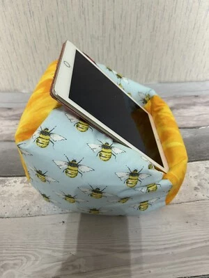 XL Bumble Bee iPad Pro Cushion tablet Beanbag stand Kindle holder Desktop Tidy - Image 1 of 4
