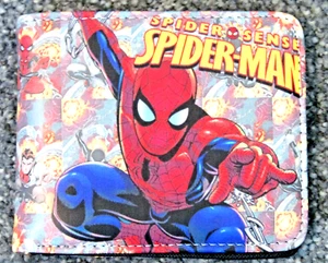 Billetera Spiderman Spider-Sense doble roja/azul con características multicolores - Imagen 1 de 3