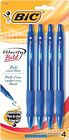 BIC Velocity Bold Retractable Ball Pen, Bold Point (1.6mm), Blue, 4-Count