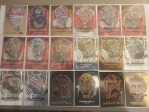 Between the Pipes Masks Vault Goalie Hasek Belfour Insert RARE HUGE LOT!!!
