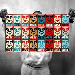 Shepard Fairey Obey Icon Aufkleber Wiederholung mit Variation - signiert - Le180 - Bild 1 von 1