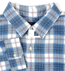 $54 NEW Gap Twill Shirt Mens XL Button Up Polyester Blend Plaid Long Sleeve - Picture 1 of 12