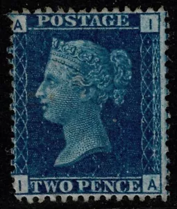 1869 2d Targa Blu 15 KA Fine Montata Zecca SG 47 Cat. £525,00 - Foto 1 di 1