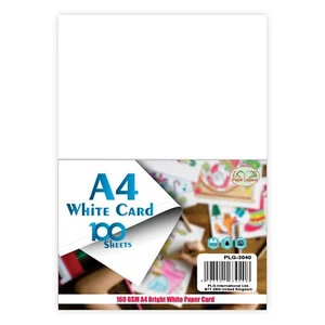 (100 Sheets) A4 White Cards Activity Papers 160gsm Thick Arts & Crafts DIY - Picture 1 of 9