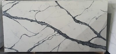 Calacatta Quartz Slab Polished white 127x64x3/4 (Sq Ft ) for countertop - Image 1 of 4