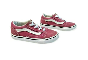 Van's Old Skool Dk rosa Canvas Wildleder Schnürschuhe niedrig Skateschuhe Kleinkind Gr. 9 - Bild 1 von 6