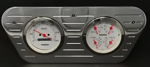 1953 1954 1955 FORD TRUCK 3 3/8 QUAD CLUSTER MECHANICAL METRIC - Picture 1 of 7