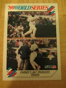 1990 Fleer '89 World Series Baseball Dave Parker #9 of 12 Oakland Athletics - Picture 1 of 2