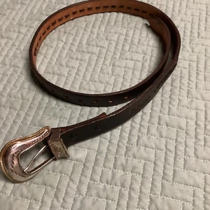 Kids C.L.H Twisted Leather Youth Small Leather Cowboy Rodeo Belt - Picture 1 of 5