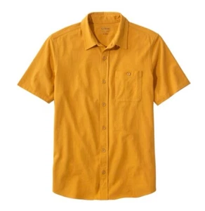 L.L. Bean Men's Lakewashed® Organic Cotton Button-Front Shirt, Short-Sleeve - Picture 1 of 6