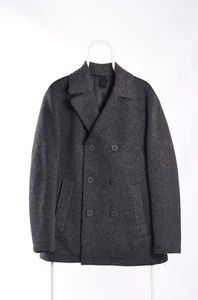 HUGO BOSS Caban Jacket Knitted Fabric Double Breasted - Picture 1 of 7