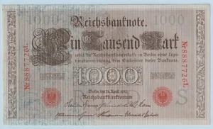 Reichsbanknote 1000 Mark 1910 (-322 - Picture 1 of 2
