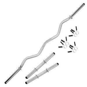 Standard Curl Bar & Dumbbell Handle Set SDC-10.1 Bicep Tricep Gym Weight Barbell