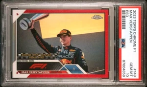 Max Verstappen #4/5 2023 Topps Chrome F1 Red Holofoil #149 PSA 10 Gem Mint SSP - Picture 1 of 5