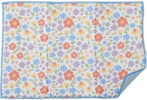 Kitchen Microfiber Drying Mat (14"x21") EASTER TOSS PEREWINKLE FLOWERS,blue,Ritz - Picture 1 of 13