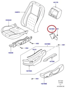 ( 1 ) GENUINE LAND ROVER HJE000040PUY Seat Cushion Inner Valance-RH 2002-2009 RR - Picture 1 of 2