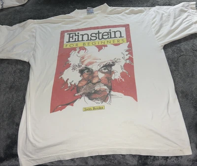 Camiseta Albert Einstein para principiantes vintage años 80 puntada única limpia ver fotos Foto 1 de 4
