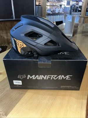 Casco de bicicleta de montaña MIPS negro/dorado mainframe Fox Racing para jóvenes Foto 1 de 4