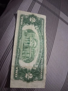 1953 2 dollar bill red seal star note miss cut - Picture 1 of 2