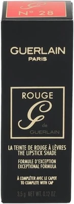 GUERLAIN Rouge G Customizable Lipstick #28 "Coral Red" 3.5g/0.12oz, NIB ~Refill~ - Image 1 of 4